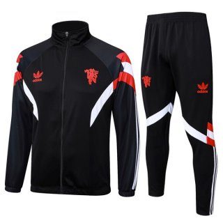 Chandal Manchester United 2024/2025 Negro Blanco 2 Chandal Manchester United 2024/2025 Negro Blanco 2