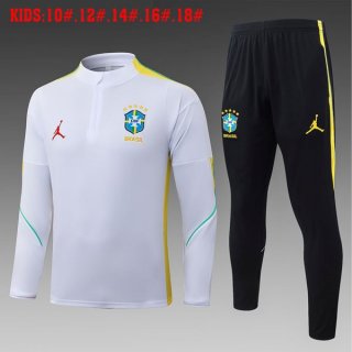 Ninos Sudadera De Training Brasil 2026/2027 Blanco 3