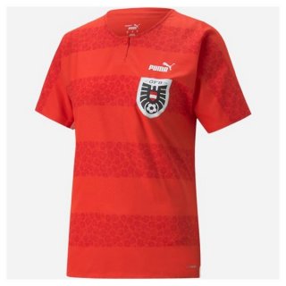 Camiseta Austria Mujer Euro 2022 Rojo Camiseta Austria Mujer Euro 2022 Rojo