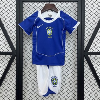 Camiseta Brasil Segunda Equipación Niño Retro 2004 Camiseta Brasil Segunda Equipación Niño Retro 2004