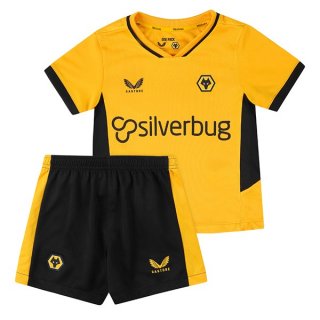 Primera Equipación Camiseta Wolves Niño 2021/2022 Amarillo Primera Equipación Camiseta Wolves Niño 2021/2022 Amarillo