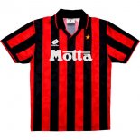 Primera Equipación Tailandia Camiseta AC Milan Retro 1993 1994 Negro Rojo