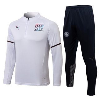 Sudadera De Training Manchester City 2022 Blanco Negro Sudadera De Training Manchester City 2022 Blanco Negro