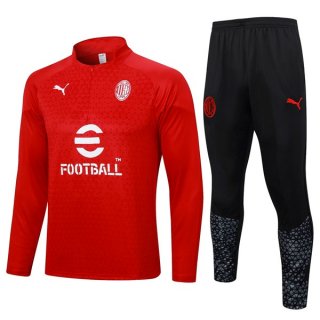 Sudadera De Training AC Milan 2024 Rojo 2 Sudadera De Training AC Milan 2024 Rojo 2