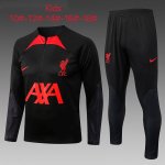 Niños Sudadera De Training Liverpool 2023 Negro Rojo Niños Sudadera De Training Liverpool 2023 Negro Rojo