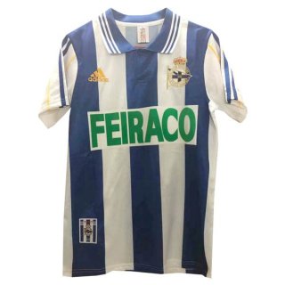 Primera Equipación Tailandia Camiseta Deportivo Retro 1999 2000 Azul Blanco Primera Equipación Tailandia Camiseta Deportivo Retro 1999 2000 Azul Blanco
