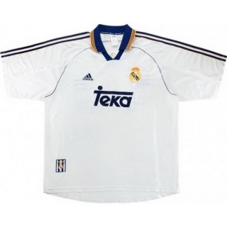 Primera Equipación Tailandia Camiseta Real Madrid Retro 1999 2000 Blanco Primera Equipación Tailandia Camiseta Real Madrid Retro 1999 2000 Blanco