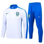Sudadera De Training Brasil 2024/2025 Blanco Azul 3 Sudadera De Training Brasil 2024/2025 Blanco Azul 3