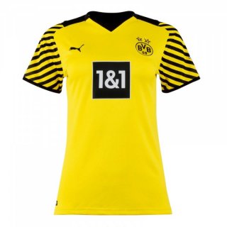 Primera Equipación Camiseta Dortmund Mujer 2021/2022 Amarillo Primera Equipación Camiseta Dortmund Mujer 2021/2022 Amarillo