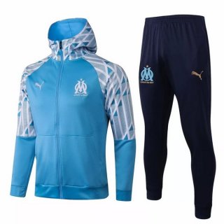 Chandal Con Capucha Marsella 2021/2022 Azul Blanco Chandal Con Capucha Marsella 2021/2022 Azul Blanco
