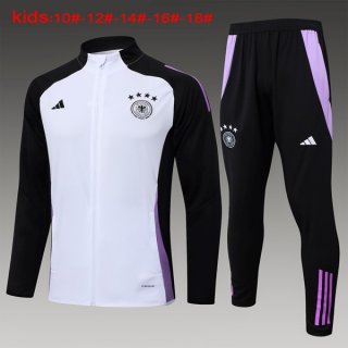 Niños Chandal Alemania 2024/2025 Blanco Negro 3 Niños Chandal Alemania 2024/2025 Blanco Negro 3