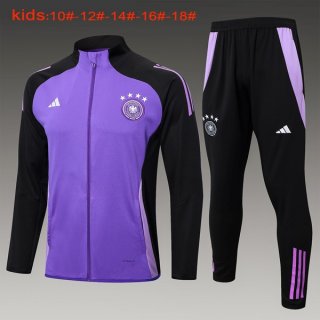 Niños Chandal Alemania 2024/2025 Purpura Negro 3 Niños Chandal Alemania 2024/2025 Purpura Negro 3