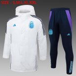 Abrigo Argentina Conjunto Completo 2024/2025 Blanco