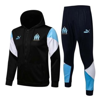 Chandal Con Capucha Marsella 2022 Negro Azul Chandal Con Capucha Marsella 2022 Negro Azul