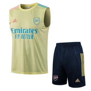 Camiseta Arsenal Sin Mangas Conjunto Completo 2022 Amarillo Camiseta Arsenal Sin Mangas Conjunto Completo 2022 Amarillo