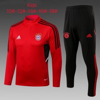 Niños Sudadera De Training Bayern Munich 2023 Rojo Negro Niños Sudadera De Training Bayern Munich 2023 Rojo Negro