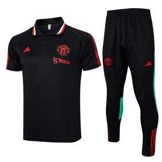 Polo Manchester United Conjunto Completo 2024 Negro Polo Manchester United Conjunto Completo 2024 Negro