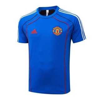 Camiseta Entrenamiento Manchester United 2025/2026 Azul 3 Camiseta Entrenamiento Manchester United 2025/2026 Azul 3