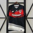 Tailandia Camiseta Sao Paulo Pre-Match 2025/2026 Negro Rojo