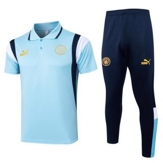 Polo Manchester City Conjunto Completo 2024/2025 Azul Polo Manchester City Conjunto Completo 2024/2025 Azul