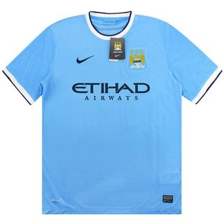 Primera Equipación Tailandia Camiseta Manchester City Retro 2013 2014 Azul Primera Equipación Tailandia Camiseta Manchester City Retro 2013 2014 Azul
