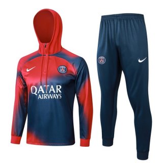 Sudadera Con Capucha PSG 2024 Azul Rojo 2 Sudadera Con Capucha PSG 2024 Azul Rojo 2