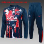 Niños Sudadera De Training PSG 2024/2025 Azul Rojo 3 Niños Sudadera De Training PSG 2024/2025 Azul Rojo 3