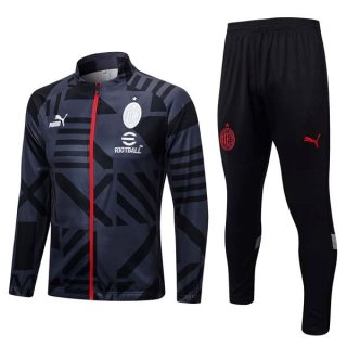 Chandal AC Milan 2023/2024 Gris Rojo Chandal AC Milan 2023/2024 Gris Rojo
