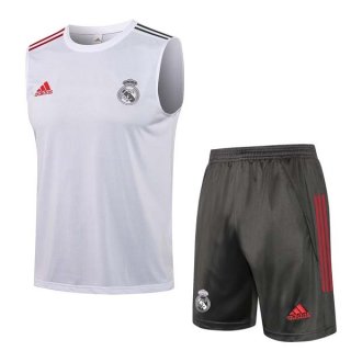 Camiseta Real Madrid Sin Mangas Conjunto Completo 2022 Blanco Camiseta Real Madrid Sin Mangas Conjunto Completo 2022 Blanco