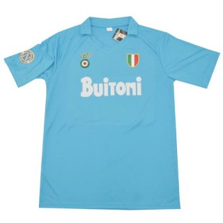 Primera Equipación Tailandia Camiseta Napoli Retro 1987 1988 Azul Primera Equipación Tailandia Camiseta Napoli Retro 1987 1988 Azul