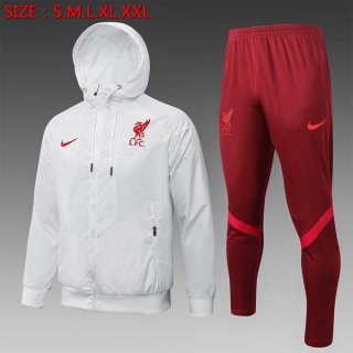 Rompevientos Liverpool Conjunto Completo 2022 Blanco Rojo Rompevientos Liverpool Conjunto Completo 2022 Blanco Rojo