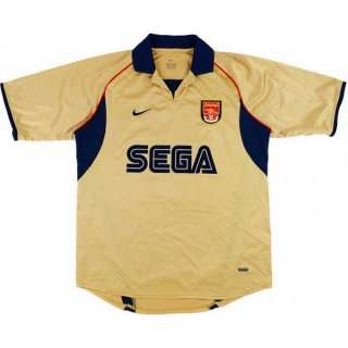 Segunda Equipación Tailandia Camiseta Arsenal Retro 2001 2002 Amarillo Segunda Equipación Tailandia Camiseta Arsenal Retro 2001 2002 Amarillo