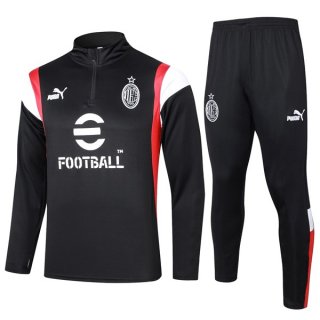 Sudadera De Training AC Milan 2024 Negro Rojo Sudadera De Training AC Milan 2024 Negro Rojo