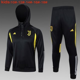 Ninos Sudadera Con Capucha Juventus 2024 Negro 2 Ninos Sudadera Con Capucha Juventus 2024 Negro 2