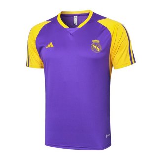 Camiseta Entrenamiento Real Madrid 2024/2025 Purpura Amarillo Camiseta Entrenamiento Real Madrid 2024/2025 Purpura Amarillo