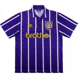 Segunda Equipación Tailandia Camiseta Manchester City Retro 1993 1994 Purpura Segunda Equipación Tailandia Camiseta Manchester City Retro 1993 1994 Purpura