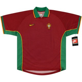 Primera Equipación Tailandia Camiseta Portugal Retro 1998 Rojo Primera Equipación Tailandia Camiseta Portugal Retro 1998 Rojo
