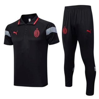Polo AC Milan Conjunto Completo 2023/2024 Negro Polo AC Milan Conjunto Completo 2023/2024 Negro