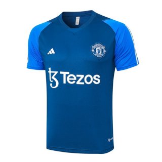 Camiseta Entrenamiento Manchester United 2024 Azul Camiseta Entrenamiento Manchester United 2024 Azul