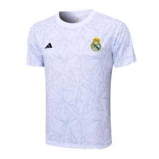 Camiseta Entrenamiento Real Madrid 2024/2025 Blanco Gris Camiseta Entrenamiento Real Madrid 2024/2025 Blanco Gris