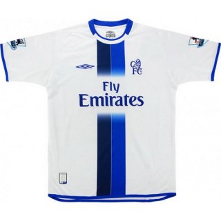 Segunda Equipación Tailandia Camiseta Chelsea Retro 2003 2005 Blanco Segunda Equipación Tailandia Camiseta Chelsea Retro 2003 2005 Blanco