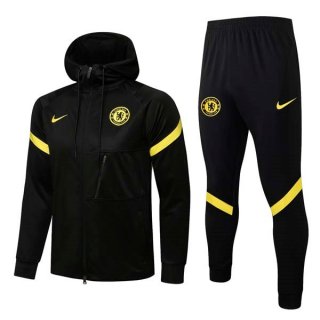 Chandal Con Capucha Chelsea 2022 Negro Amarillo Chandal Con Capucha Chelsea 2022 Negro Amarillo