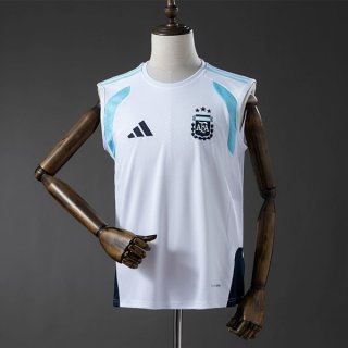 Tailandia Camiseta Argentina Training Sin Mangas 2026 Blanco
