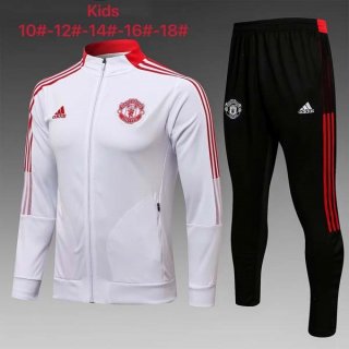 Niño Chandal Manchester United 2022 Blanco Negro Niño Chandal Manchester United 2022 Blanco Negro