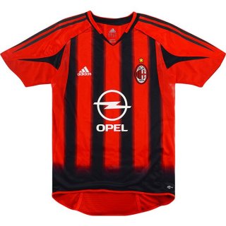 Primera Equipación Tailandia Camiseta AC Milan Retro 2004 2005 Rojo Primera Equipación Tailandia Camiseta AC Milan Retro 2004 2005 Rojo