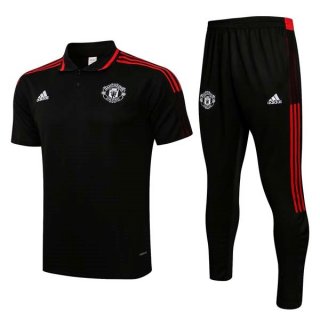 Polo Manchester United Conjunto Completo 2022 Negro Polo Manchester United Conjunto Completo 2022 Negro