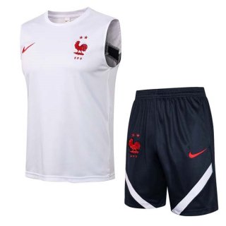 Camiseta Francia Sin Mangas Conjunto Completo 2022 Blanco Camiseta Francia Sin Mangas Conjunto Completo 2022 Blanco