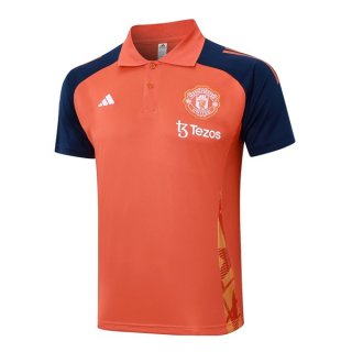 Polo Manchester United 2024/2025 Naranja Azul 2 Polo Manchester United 2024/2025 Naranja Azul 2