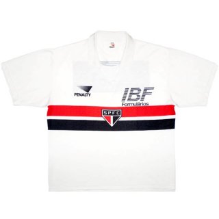 Primera Equipación Tailandia Camiseta São Paulo PENALTY Retro 1991 Blanco Primera Equipación Tailandia Camiseta São Paulo PENALTY Retro 1991 Blanco