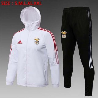 Rompevientos Benfica Conjunto Completo 2022 Blanco Negro Rompevientos Benfica Conjunto Completo 2022 Blanco Negro